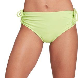 NWT DEFECT CALIA Womens Moderate Ruched Swim Bottoms Medium Sharp Green $35 SS16